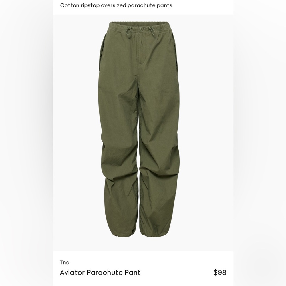 TNA aviator parachute pants